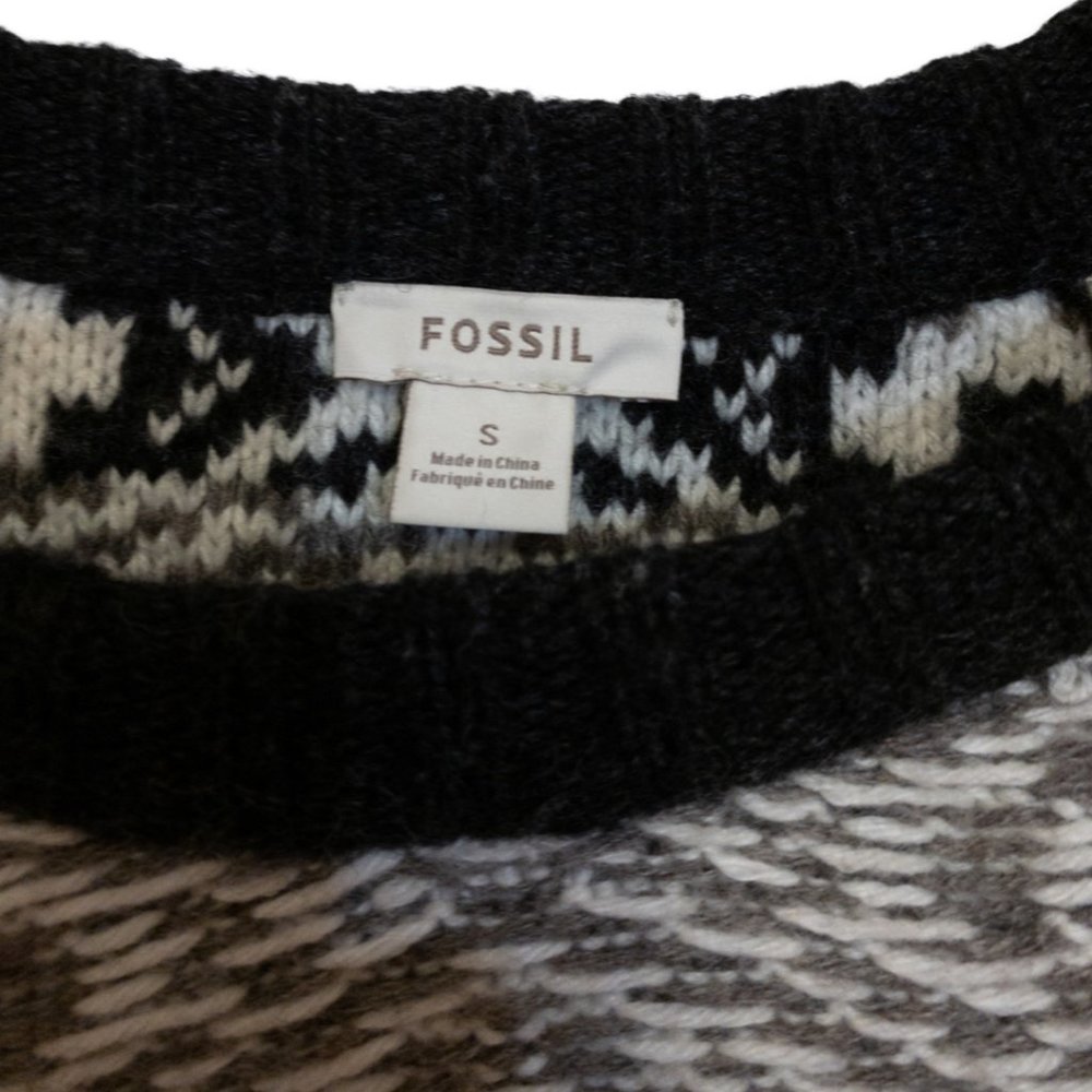Fossil Knit Sweater Wool Alpaca Blend View 3
